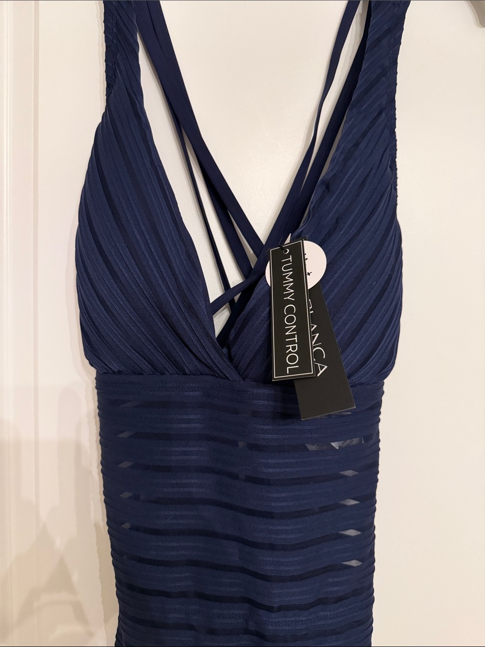 LA BLANCA navy blue swimsuit in size 16